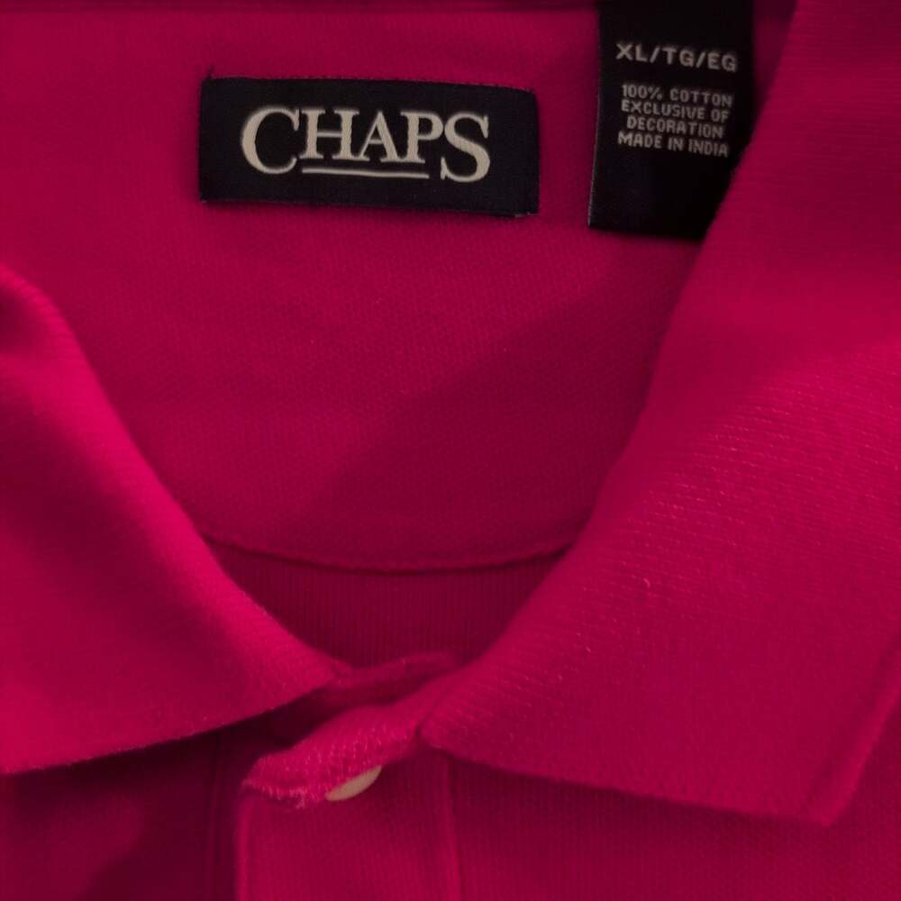 Chaps Men's Pink Short Sleeve Polo Shirt